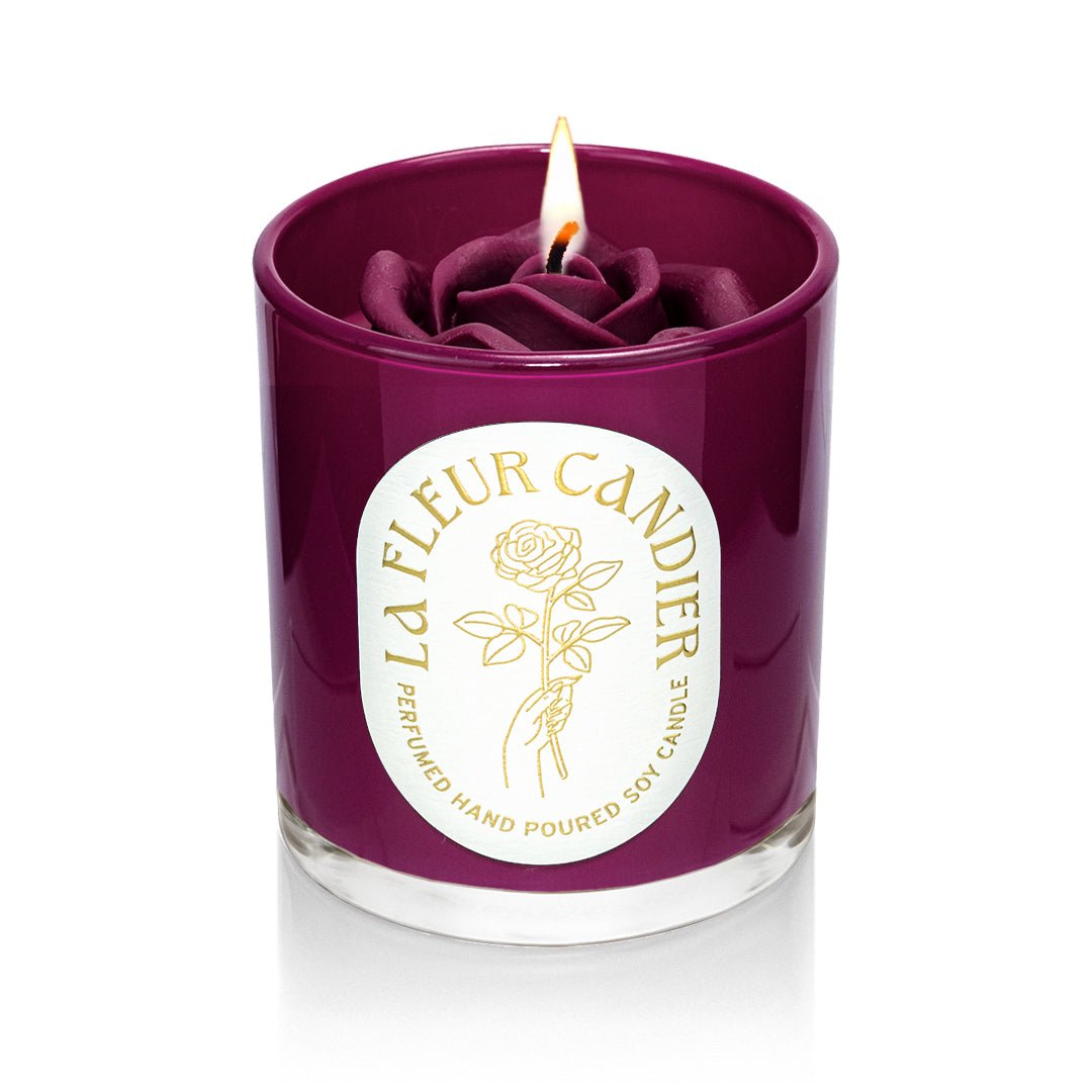 Orchid Amber Noir Flower Candle