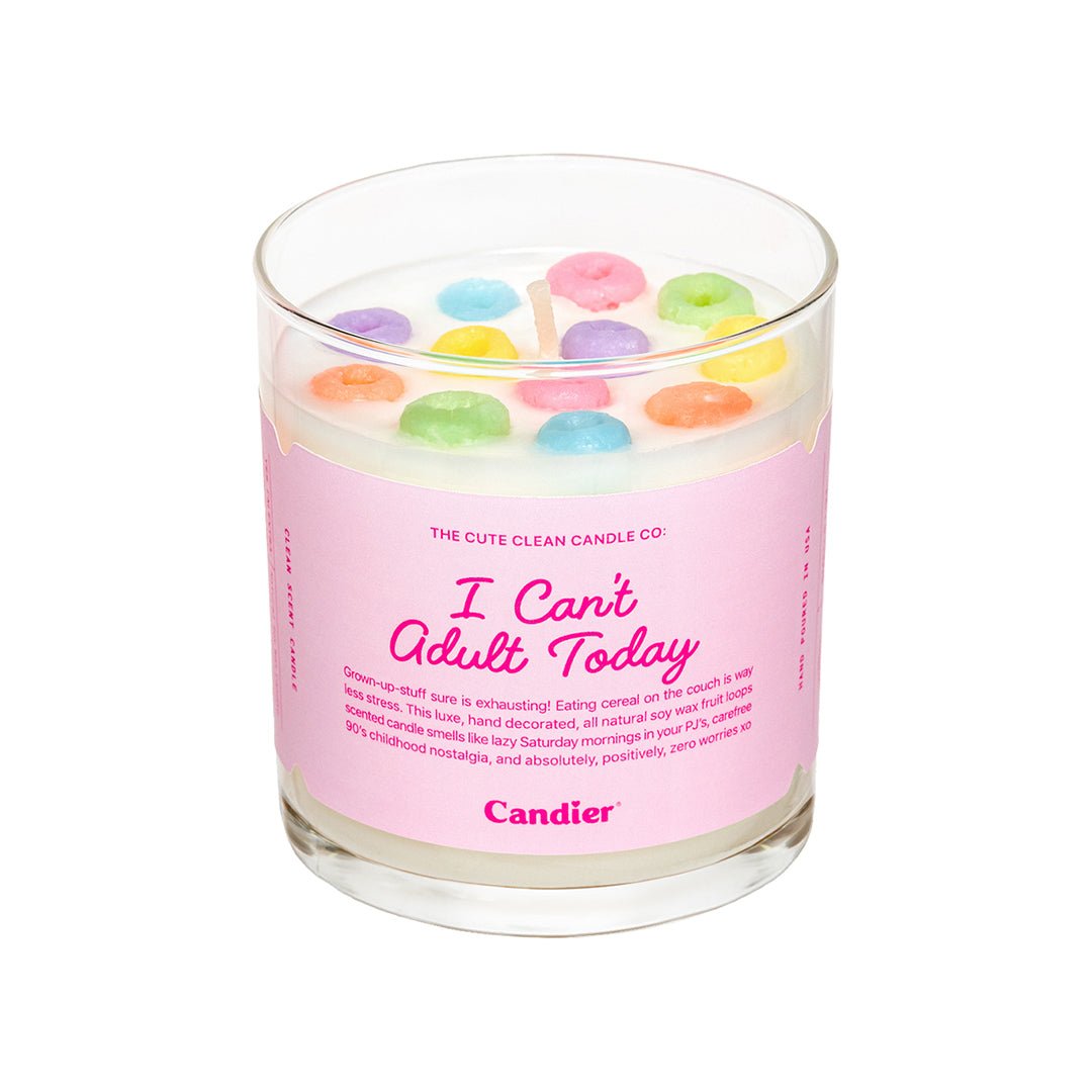 I Can't Adult Today Fruit Loops Candle
